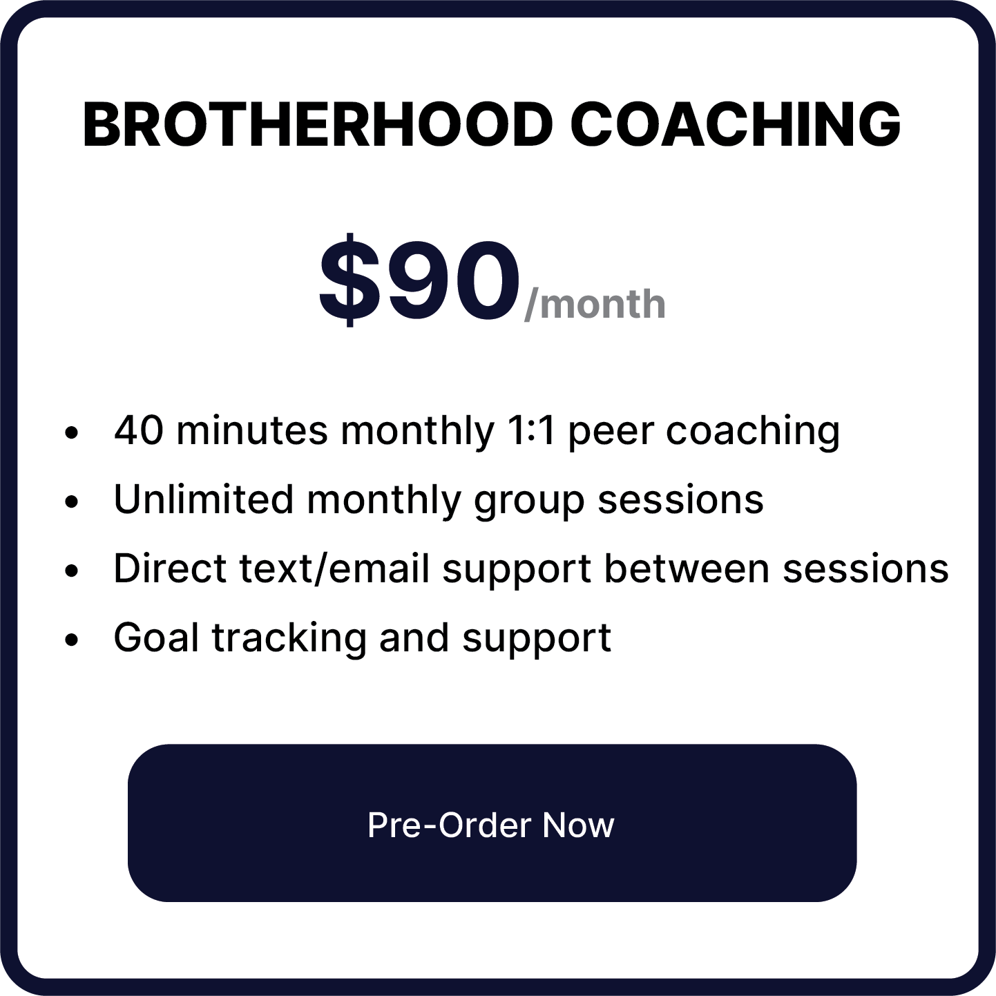 Brotherhood Coaching - Monthly Subscription