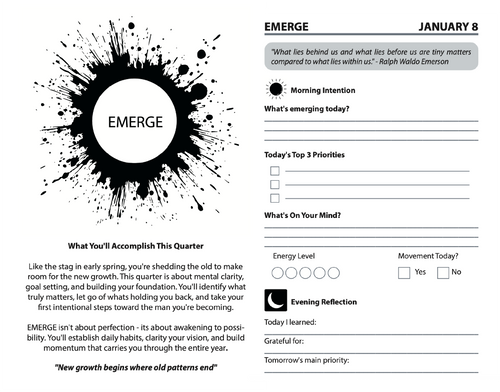 The Journey of the Stag: EMERGE - 90 Day Men's Wellness Journal (Q1)
